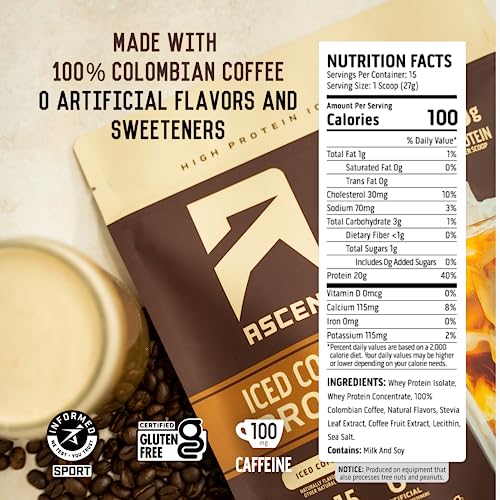 Iced Coffee Protein Powder with 20g Protein and 100mg Caffeine Z752046