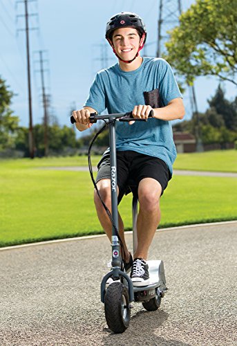 Electric Scooter for Kids Ages 13+ with Pneumatic Tires and Removable Seat O168656