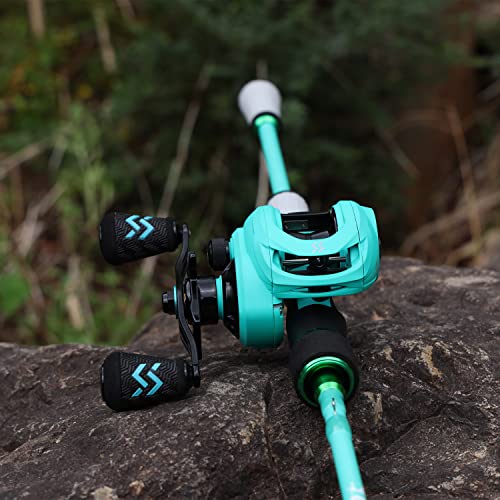 Fishing Rod and Reel Combo, Spinning and Baitcasting Pole with Graphite Blanks O8586