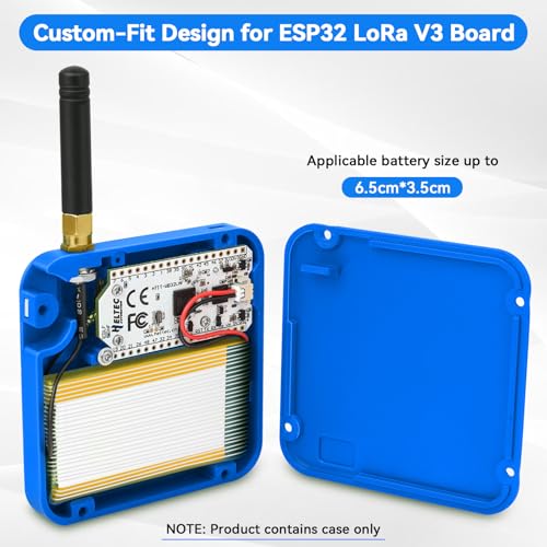 2 Pack ESP32 LoRa V3 Development Board with 915MHz Antennas, 3000mAh Battery, and Case L1170