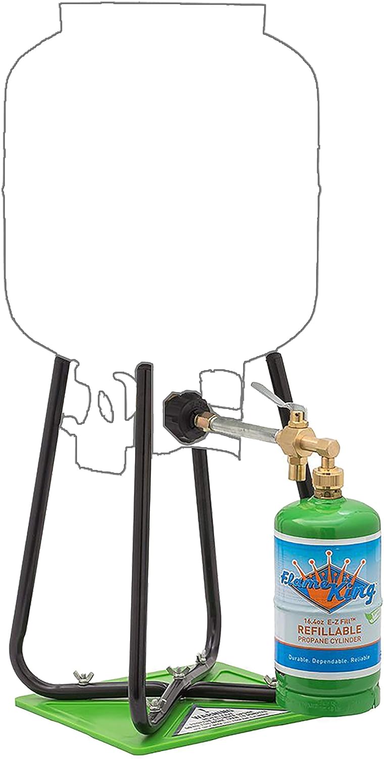 Refillable 1LB Empty Propane Cylinder Tanks (2-Pack) with Refill Kit P963