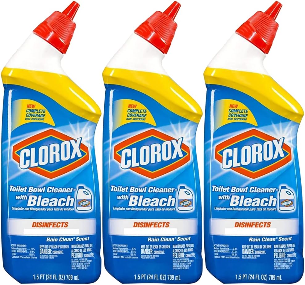 Toilet Bowl Cleaner with Bleach, Rain Clean, 24 oz C8526