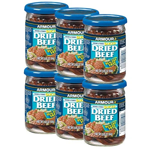 Sliced Dried Beef, Jarred Meat, 2.25 oz, 6 Count W340503