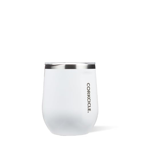Insulated Stemless Wine Glass Tumbler, 12 oz, Stainless Steel, Powder Blue X9797