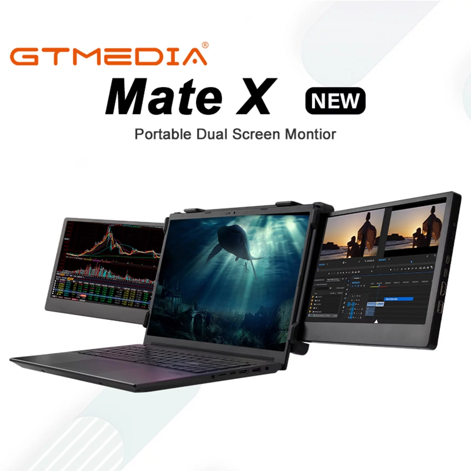 Portable Dual Screen Monitor for Laptop 11.6 Inch IPS 1080P Z8992