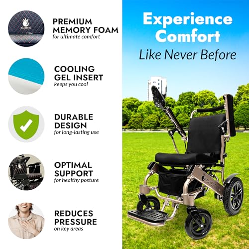 Electric Wheelchair for Adults, Foldable Lightweight Power Chair for Seniors Y615860
