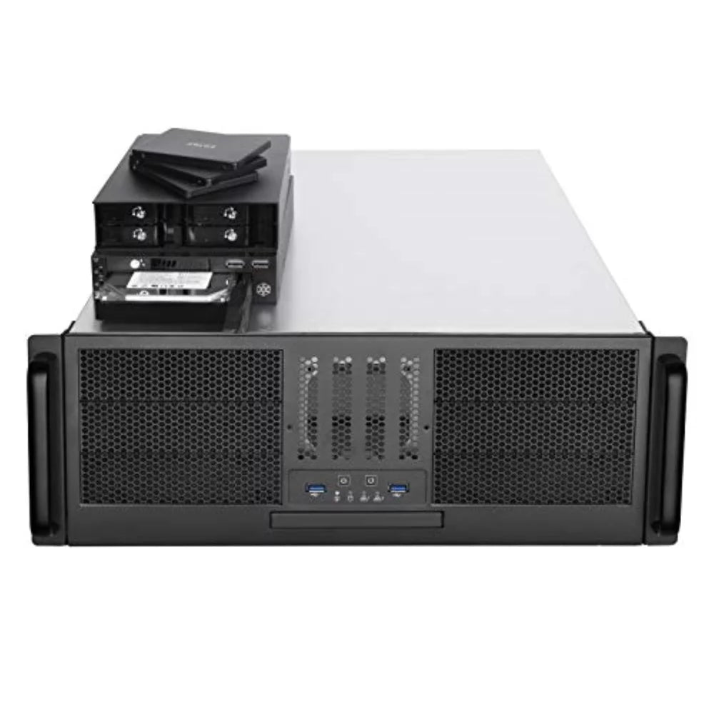 Rackmount server chassis with 6x 5.25" and 4x 3.5" drive bays H46128
