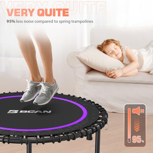 Foldable Mini Trampoline with Adjustable Foam Handle M67736