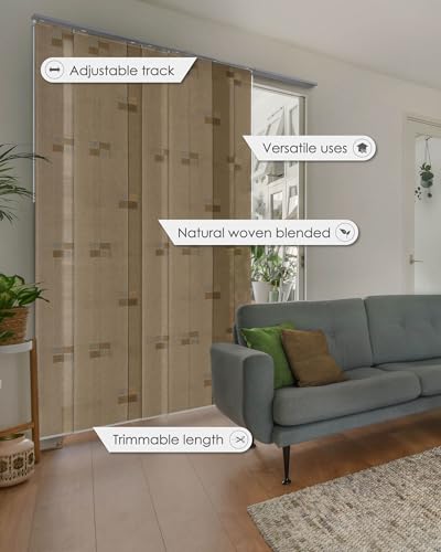Adjustable Sliding Track Vertical Blinds for Windows, Room Dividers S278
