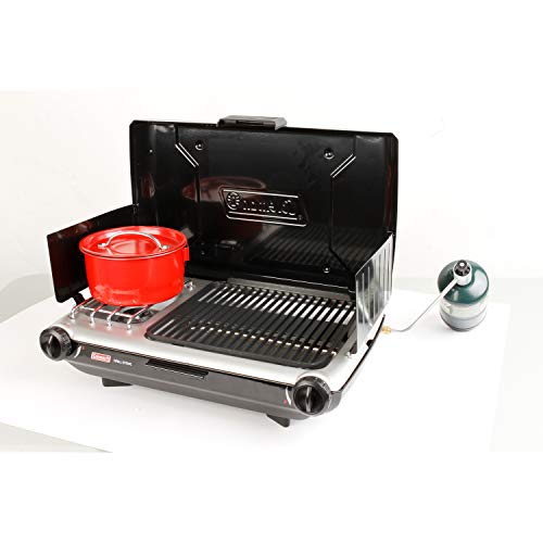 2-Burner Propane Camping Grill & Stove with Adjustable Burners Y3879