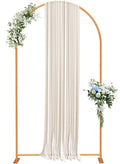 Arch Backdrop Stand, 7.2FT Metal Arch Backdrop Stand Gold Party Wedding Arch Backdrop Stand - Reusable Balloon Birthday Arched Stand Arch Frame for Ceremony Party Baby Shower Banquet Decoration