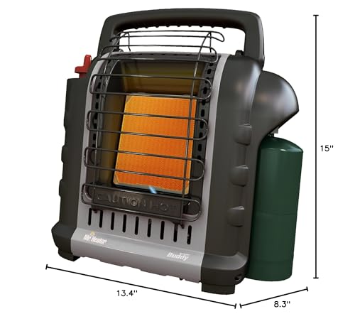 Portable Propane Radiant Heater, 4,000-9,000 BTU Indoor-Safe G8796