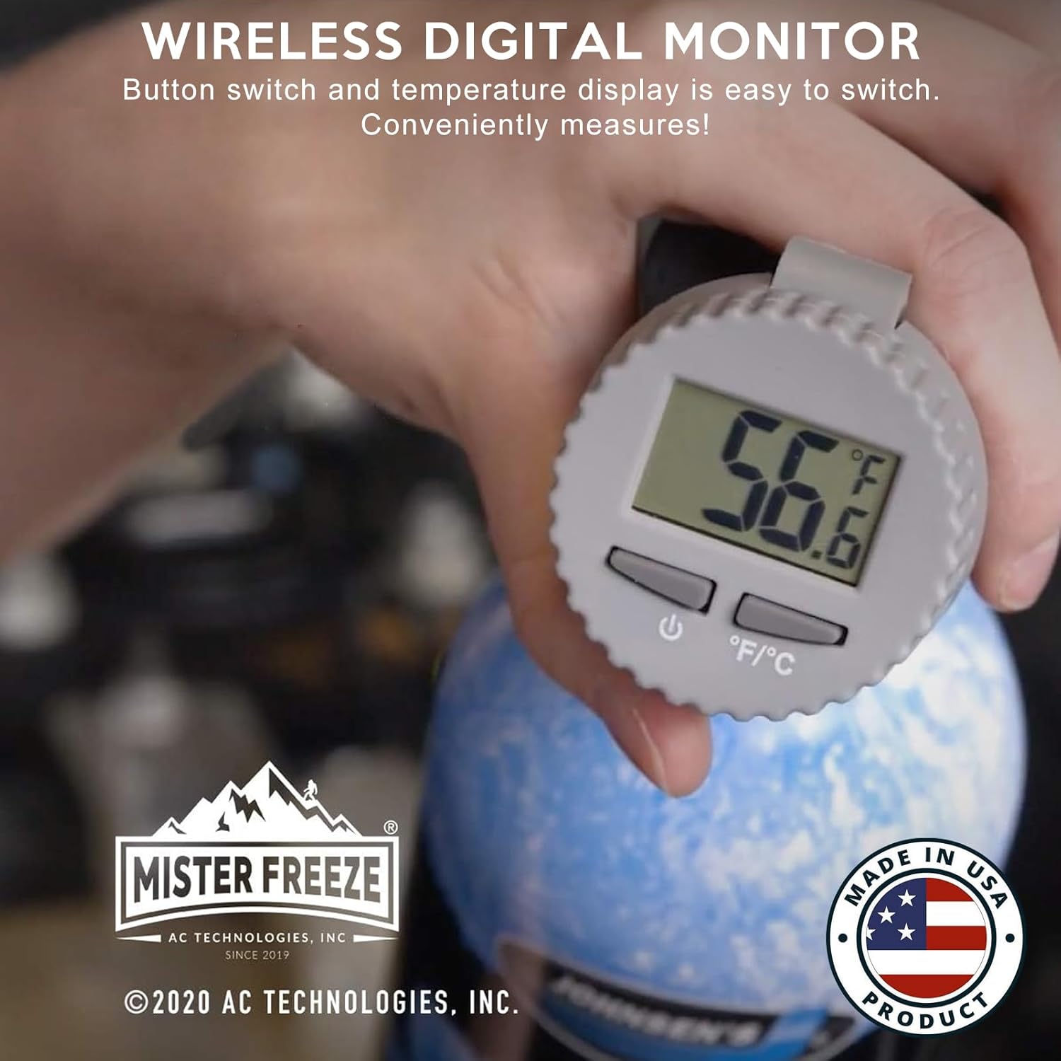 AC Refrigerant Recharge Kit with Wireless Digital Temperature Sensor, 14 oz D91068
