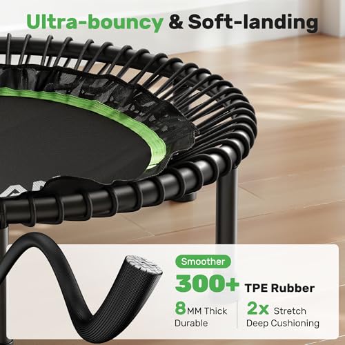 Foldable Mini Trampoline with Adjustable Foam Handle M67736