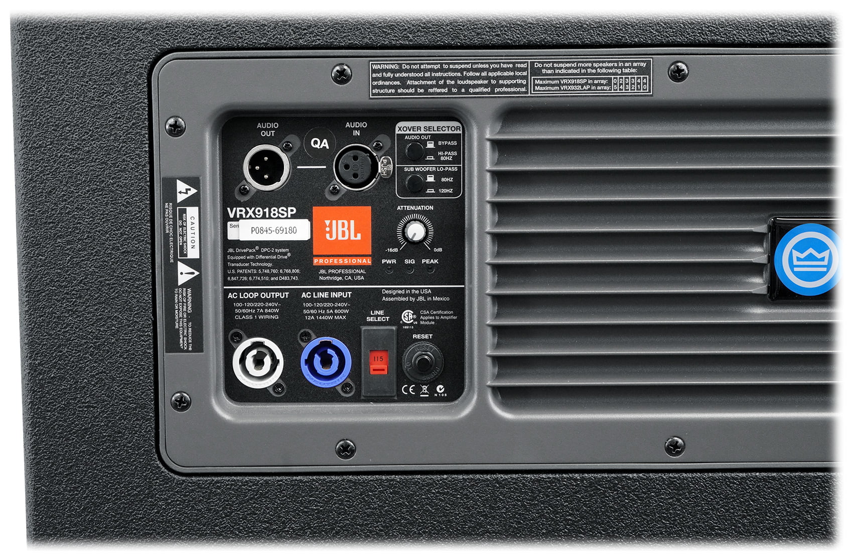 18" Powered Active Subwoofer with DSP B421728