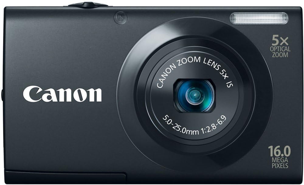 Canon PowerShot A3400 IS 16.0 MP Digital Camera with 5x Optical Image Stabilized Zoom 28mm Wide-Angle Lens with 720p HD Video Recording and 3.0-Inch Touch Panel LCD (Black) (Renewed)
