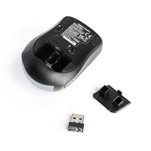 Wireless Optical Computer Mouse with USB Nano Receiver, Black P88471