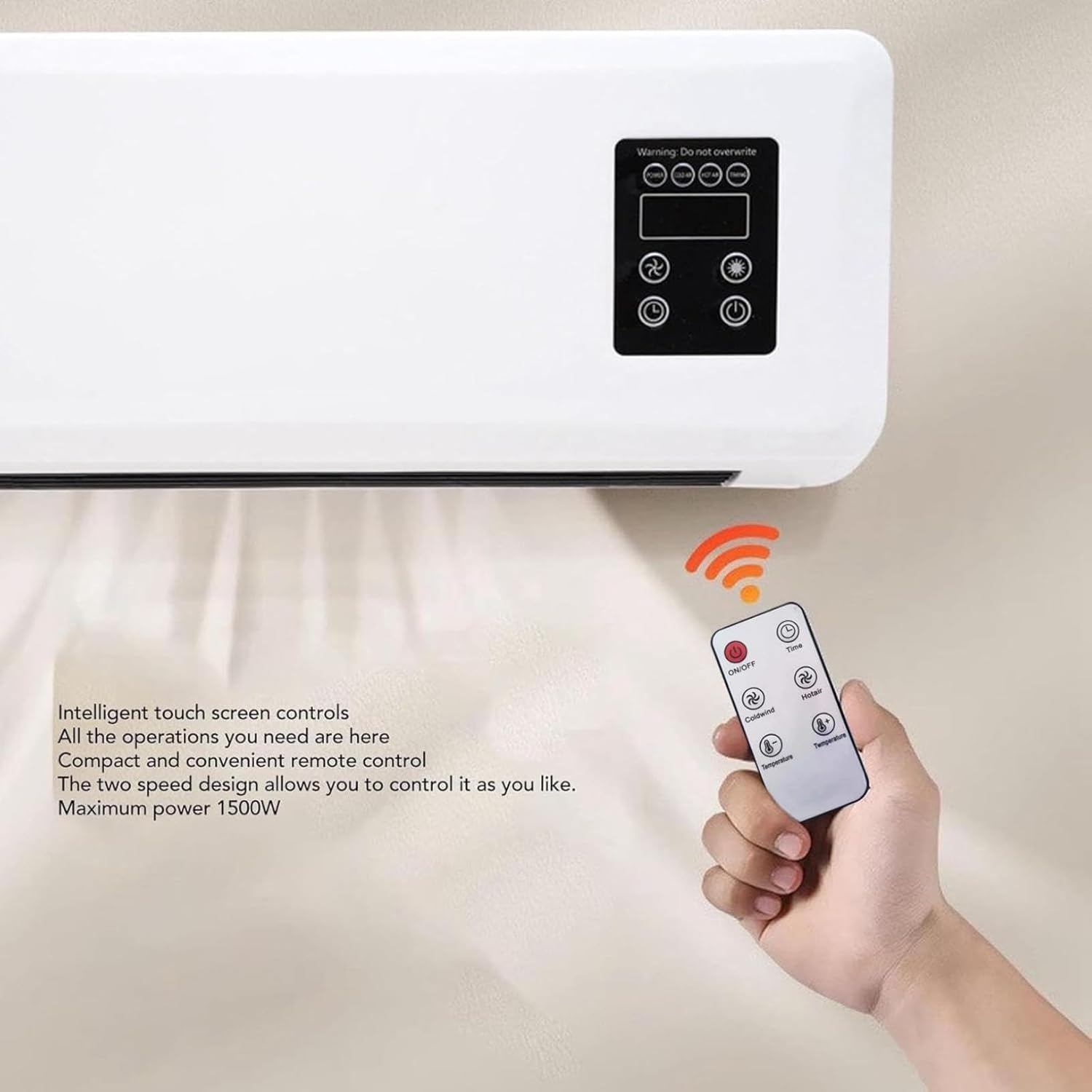 Mini Split AC/Heating System, Ductless Wall Mounted with Remote Control E74205
