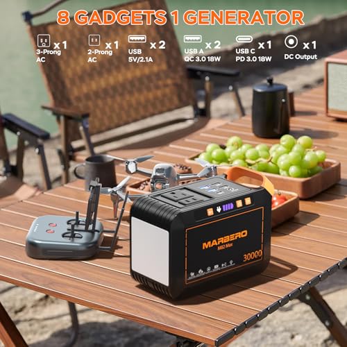 Portable Power Station 88Wh Camping Lithium Battery Solar Generator Fast Charging with AC Outlet N28722