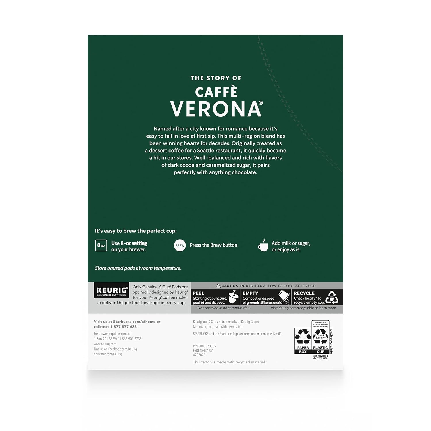 Dark Roast Coffee Pods for Keurig, 100% Arabica, 96 Count B70638