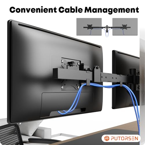 Dual Monitor Wall Mount for 24-38 Inch Screens, VESA 75x75/100x100mm, Black L240