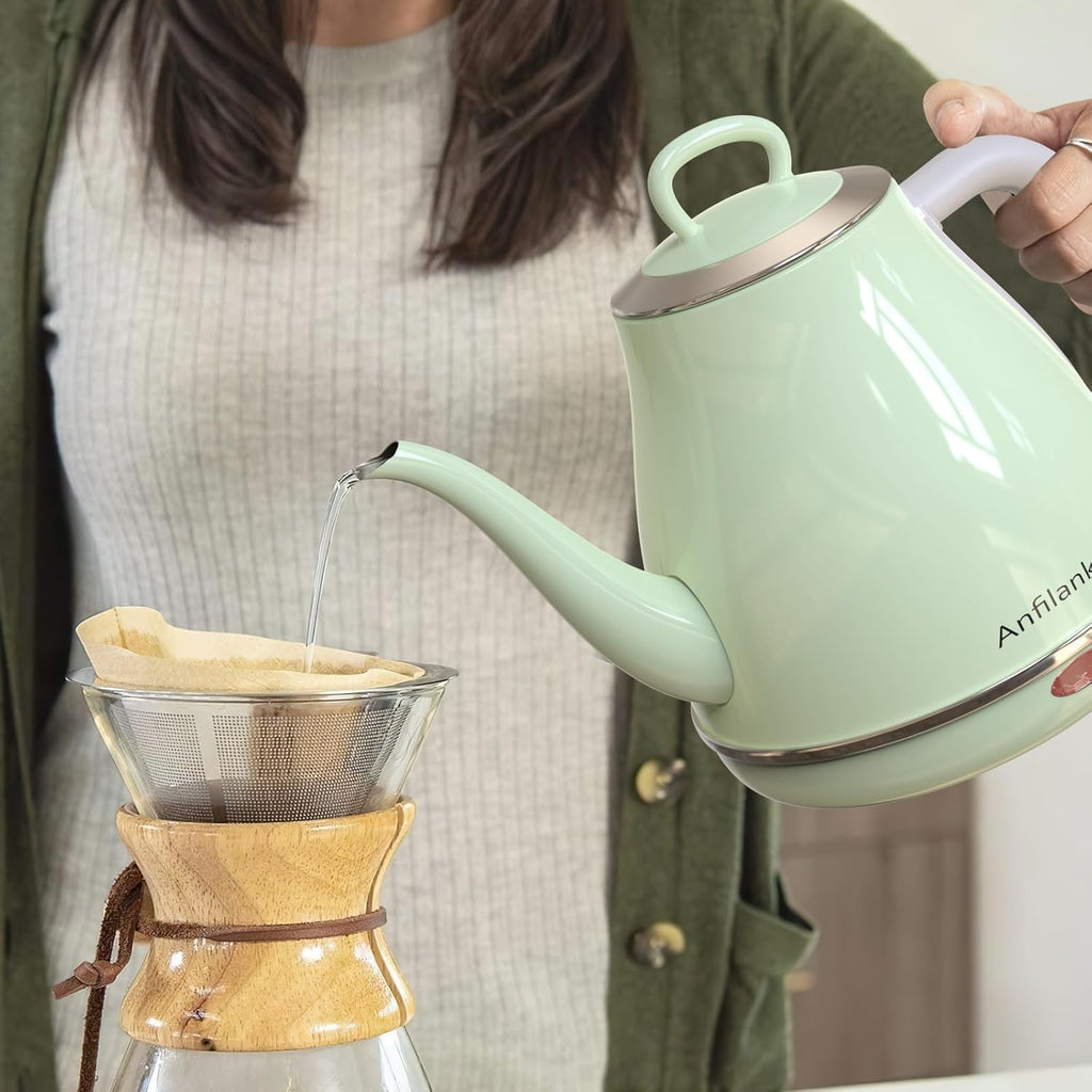 Gooseneck Electric Kettle, 1L Stainless Steel, Auto Shut-Off U23807