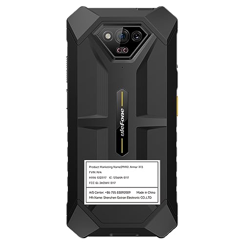 Rugged Smartphone 12+64GB 50MP Camera 6.52" Screen 6320mAh Dual 4G Black J263