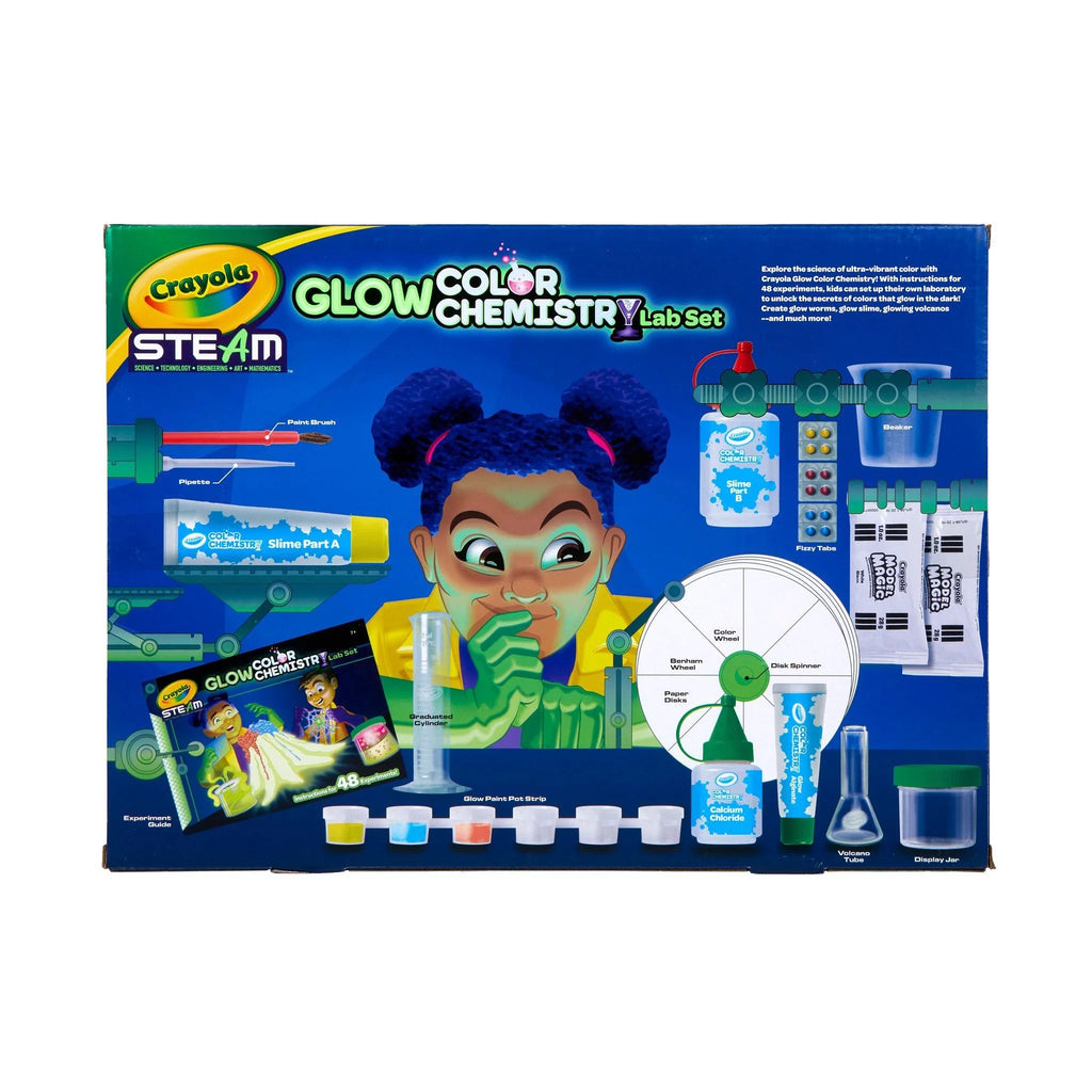 Glow Color Chemistry Lab Set, Science Kit for Kids, STEM Toy M646