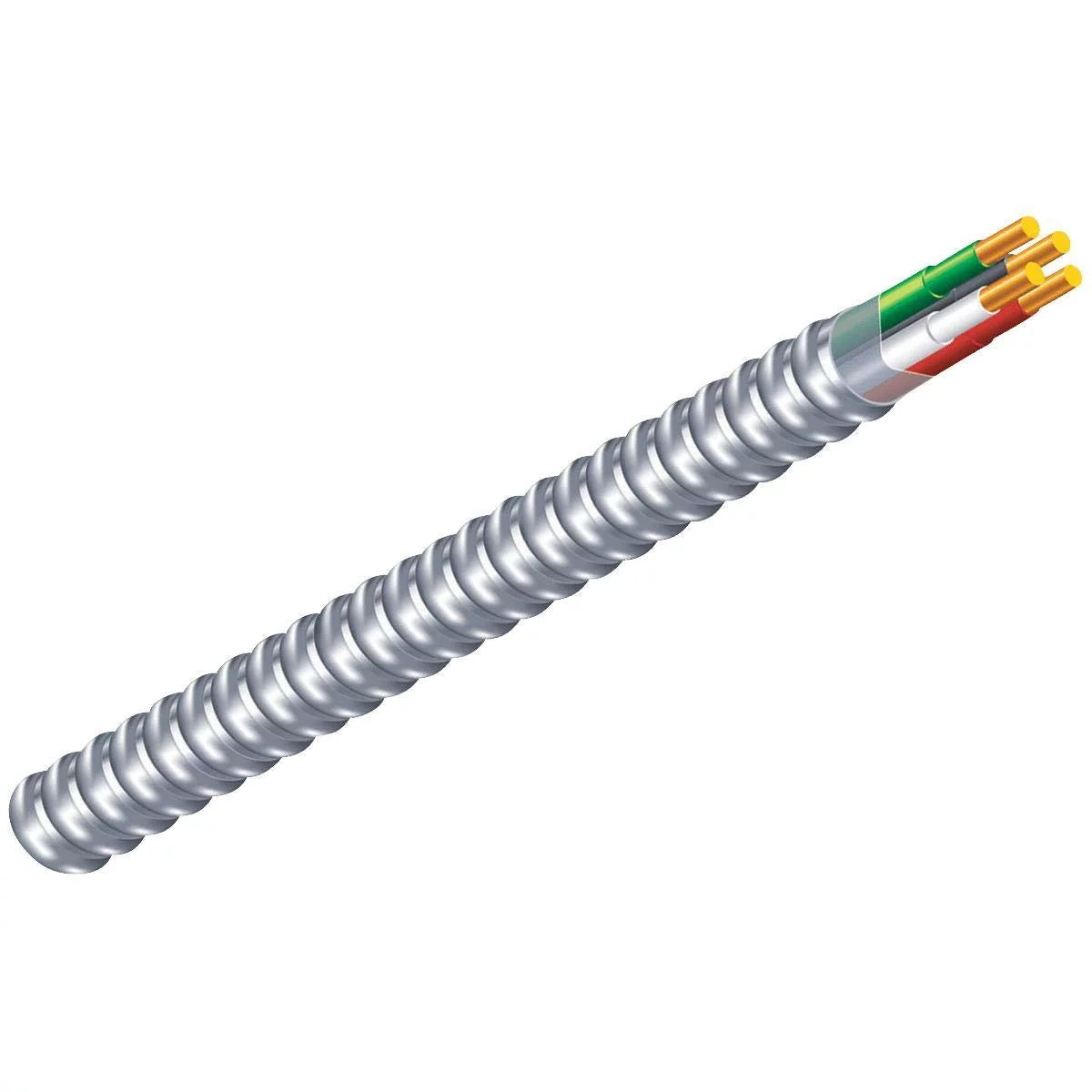 14/2 Aluminum Armored Cable, 600V, 250 ft Coil P14042