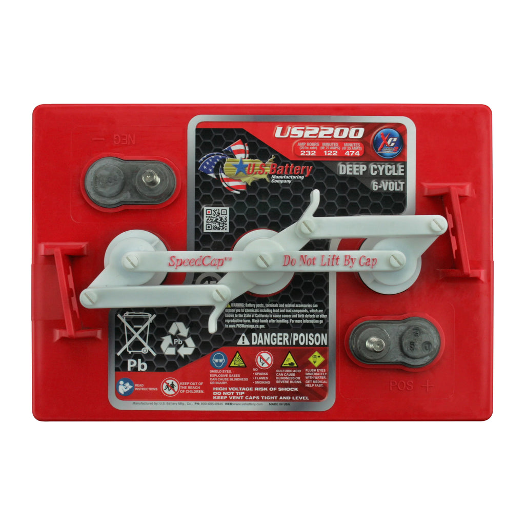 6V Deep Cycle Battery for Golf Cart, Solar, Marine, RV and Industrial Use - 4 Pack C28366