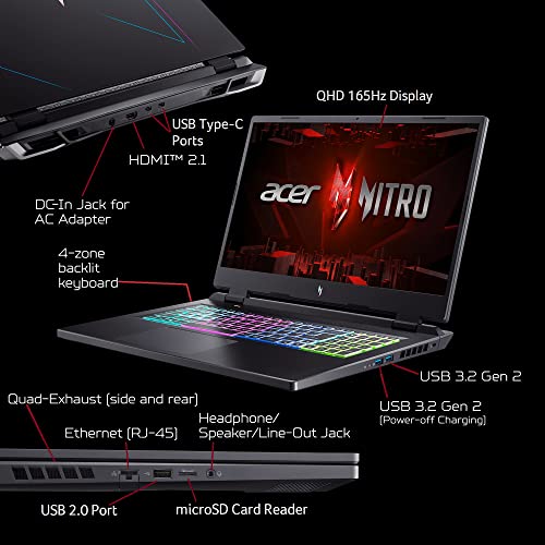 Gaming Laptop 17.3" QHD 165Hz, 64GB RAM, 2TB SSD G5802