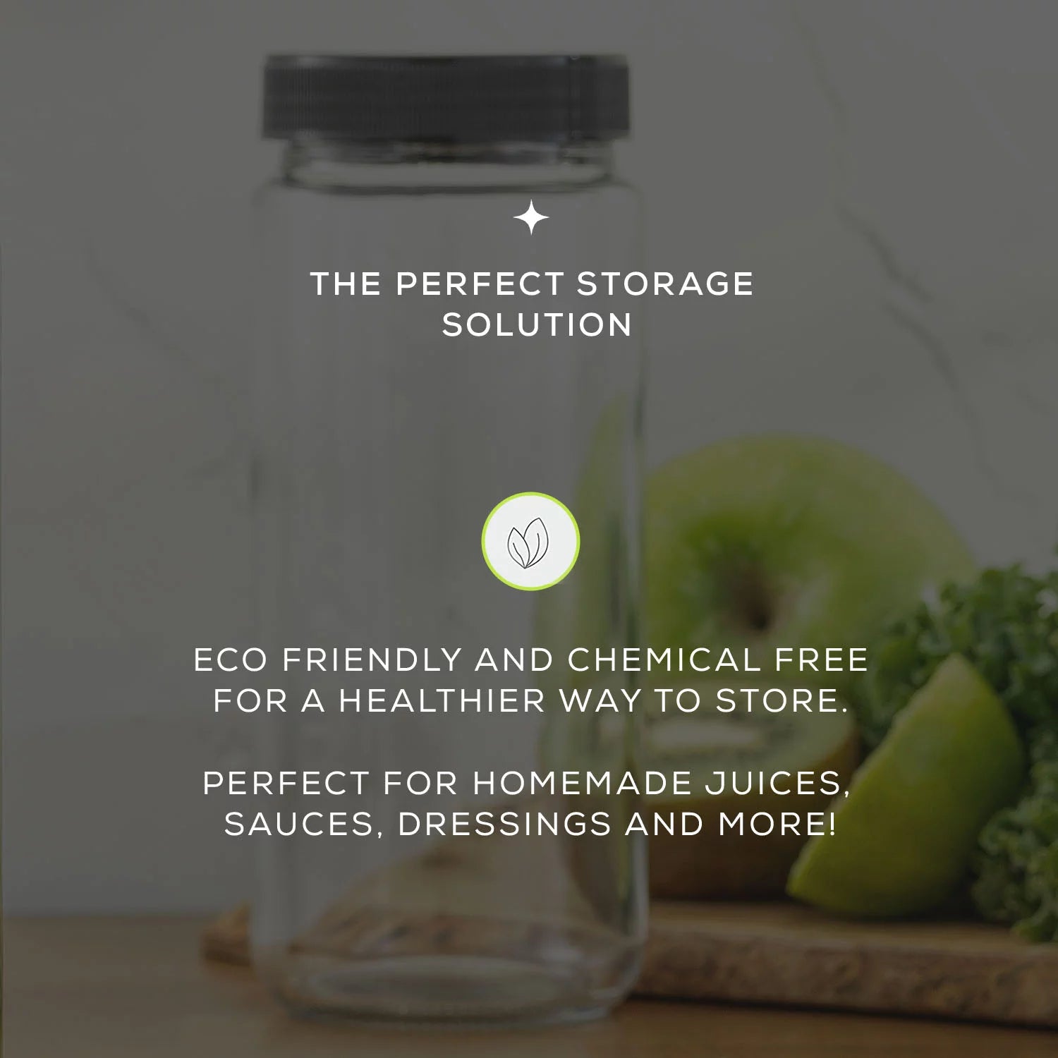 Glass Juice Bottles with Leakproof Lids, Set of 8 G499