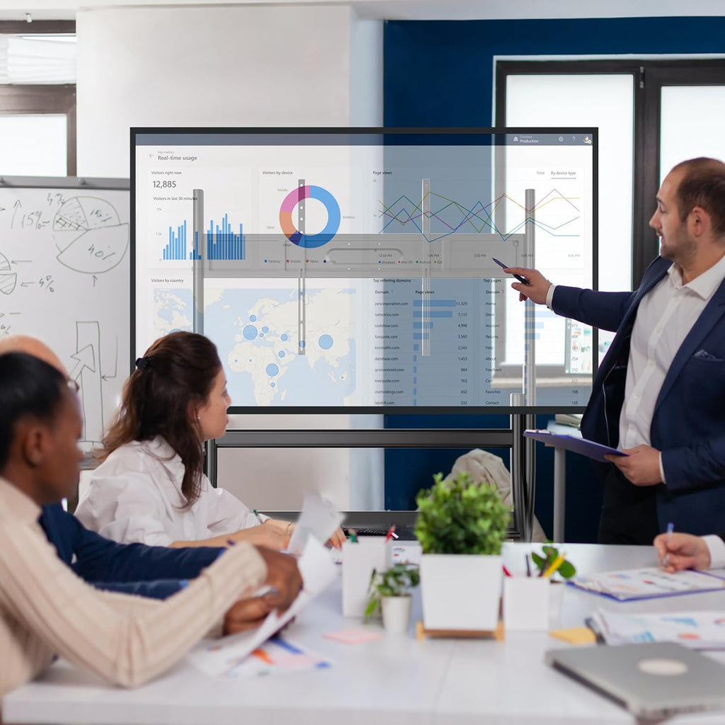 55 Inch Interactive Whiteboard with 4K Touch Screen for Classroom and Business Q61089