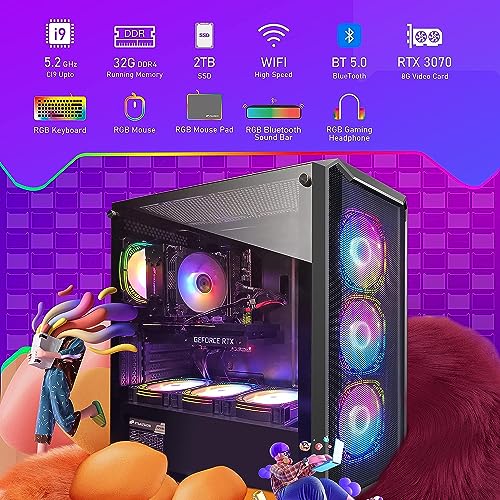 Gaming Desktop PC, Radeon RX 560, Intel Core i5, 16GB RAM, 512GB SSD L15417