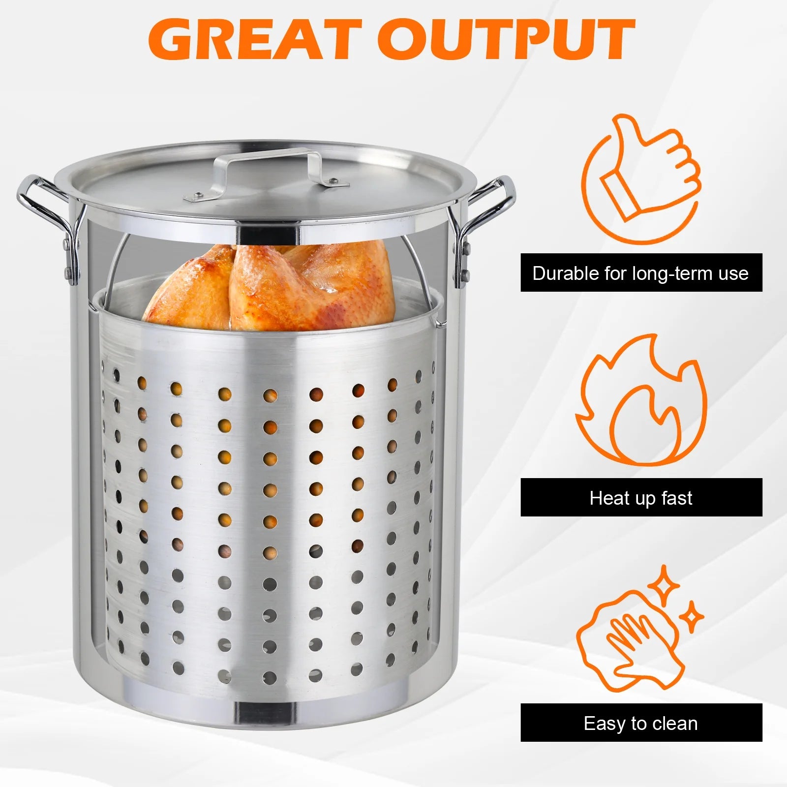 Turkey Fryer 30 Qt Cooker Set with Tripod Stand and Gas Burner S2157