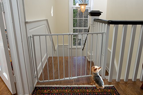 Adjustable Stairway Safety Gate for Kids and Pets, 27 to 42.5 Inches Wide, Black H919493