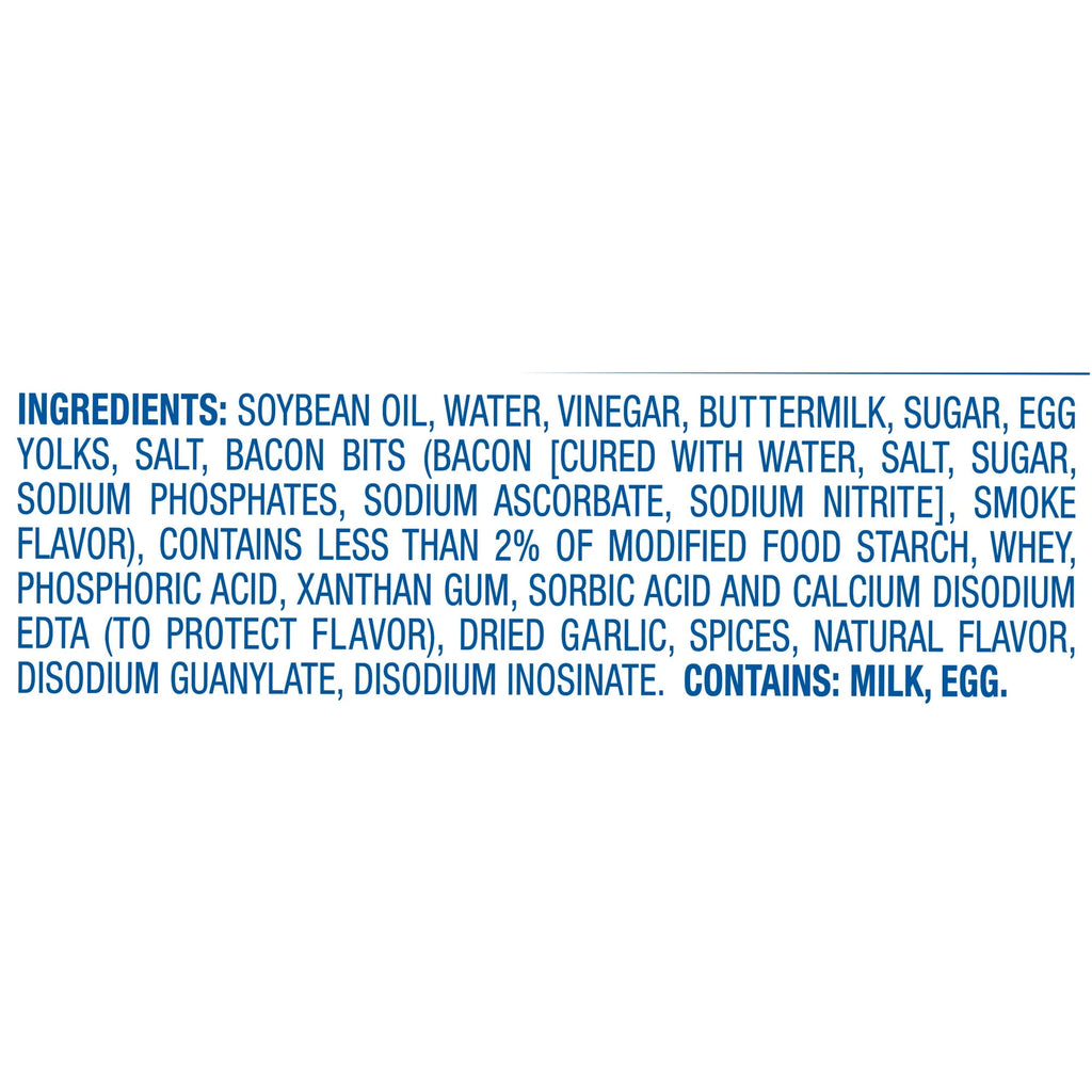 Ranch Salad Dressing with Bacon, 16 fl oz, Pack of 2 P456946