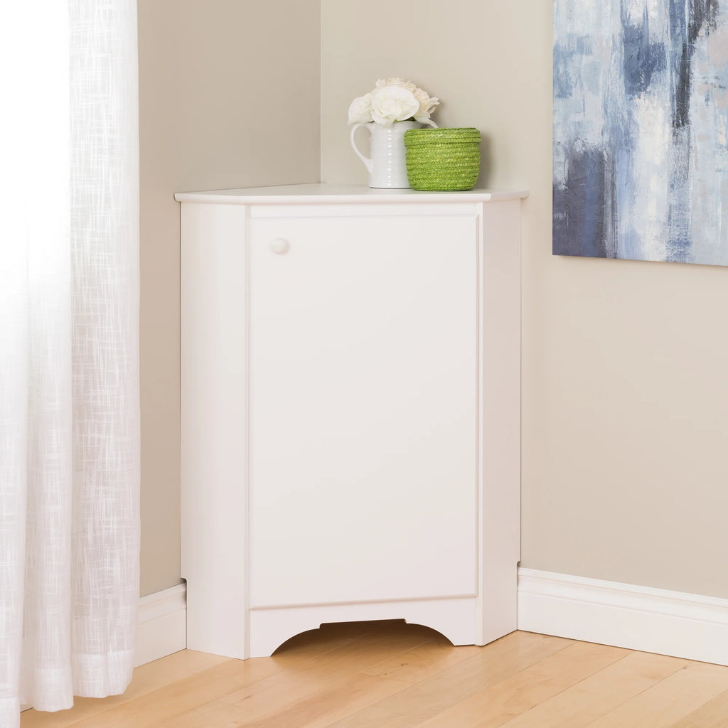Corner Storage Cabinet with Doors, White K603911