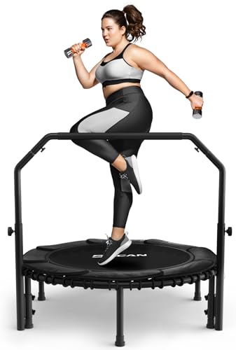 Foldable Mini Trampoline with Adjustable Foam Handle M67736