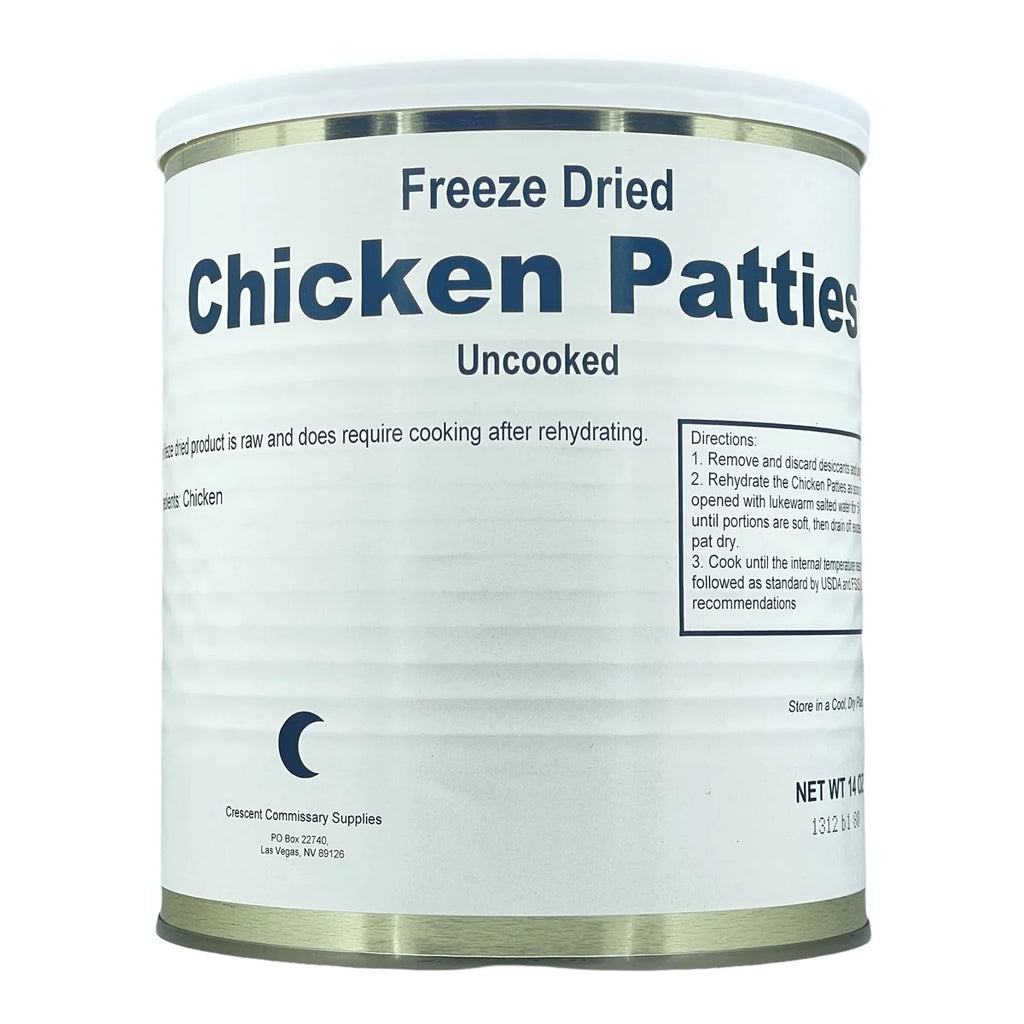 Freeze Dried Chicken Patties Emergency Food, 6 Cans E9710