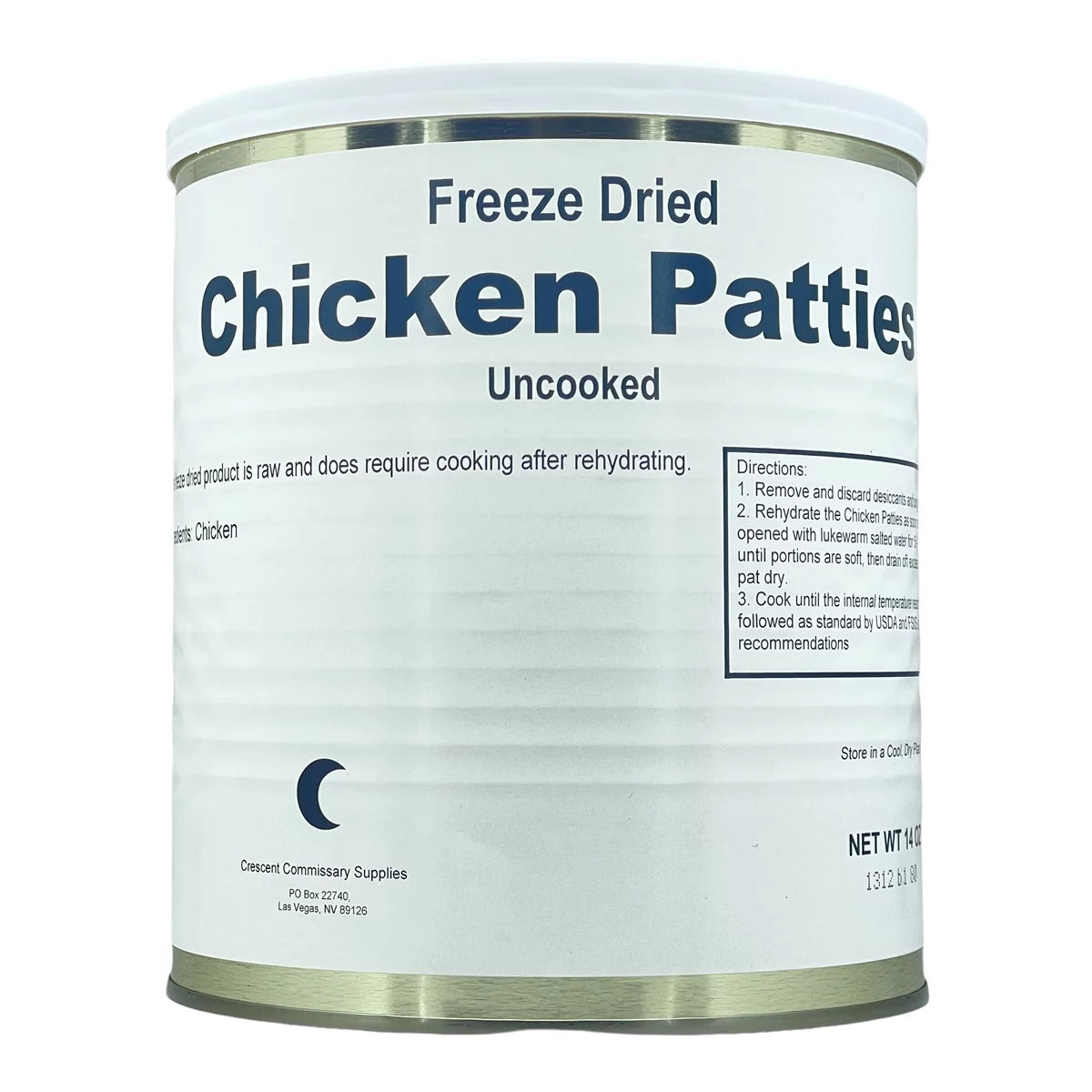 Freeze Dried Chicken Patties Emergency Food, 6 Cans E9710
