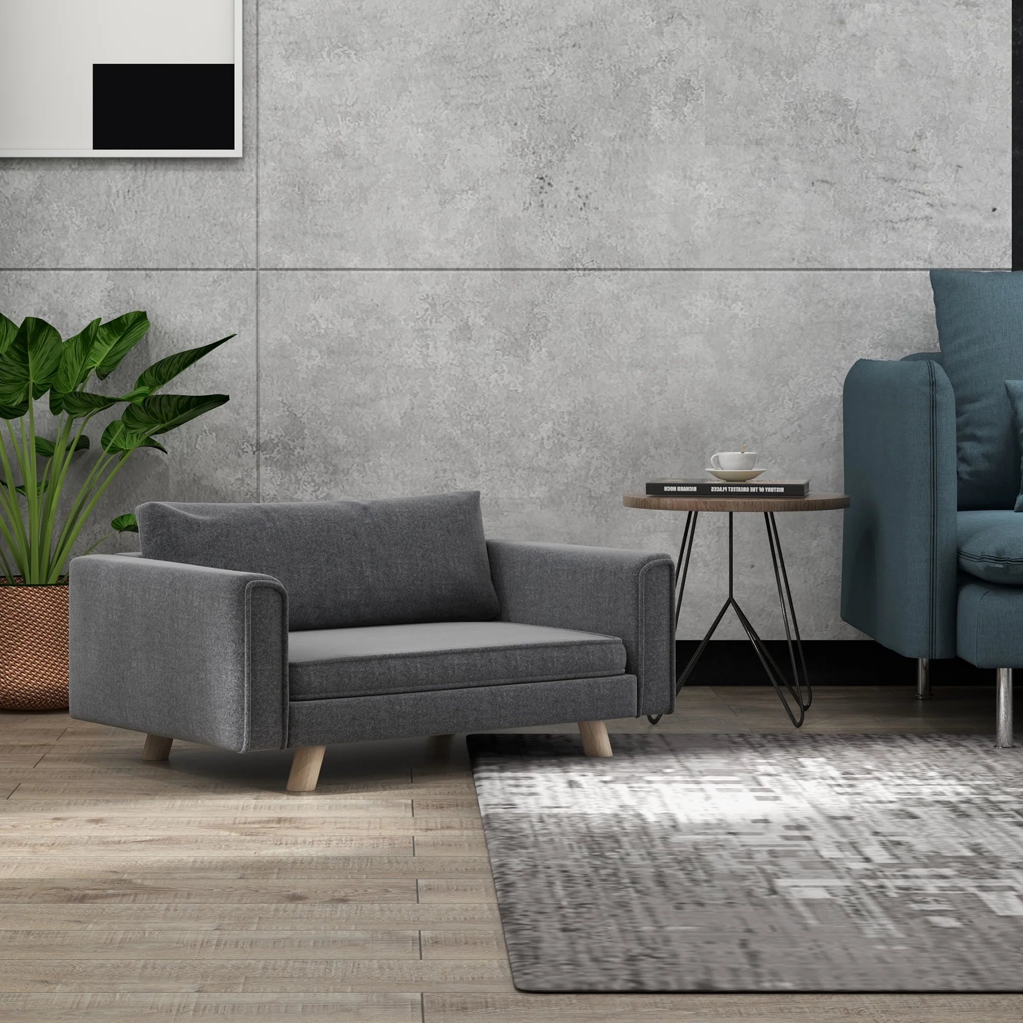 Raised Dog Sofa for Small and Medium Dogs, Gray M25944