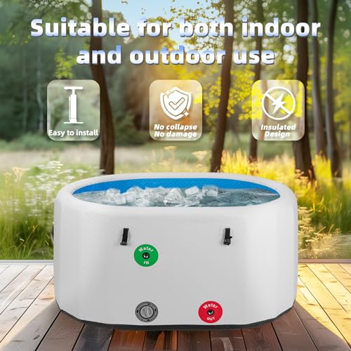 Cold Plunge Tub for Athletes, Portable Ice Bath for Home and Outdoor X1109