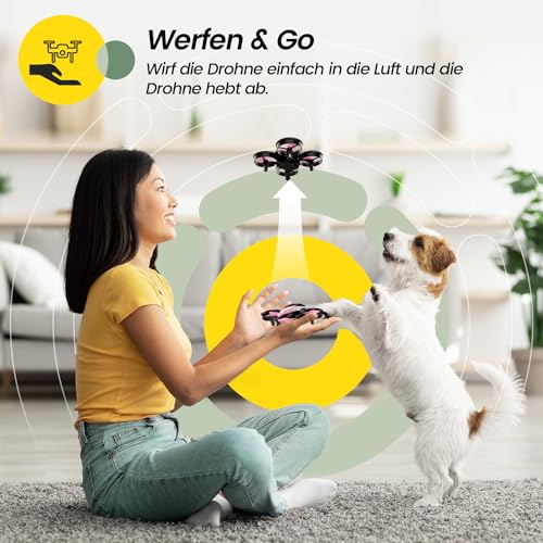 Mini Drone for Kids and Beginners with Auto Hovering, 3D Flips, Red J449