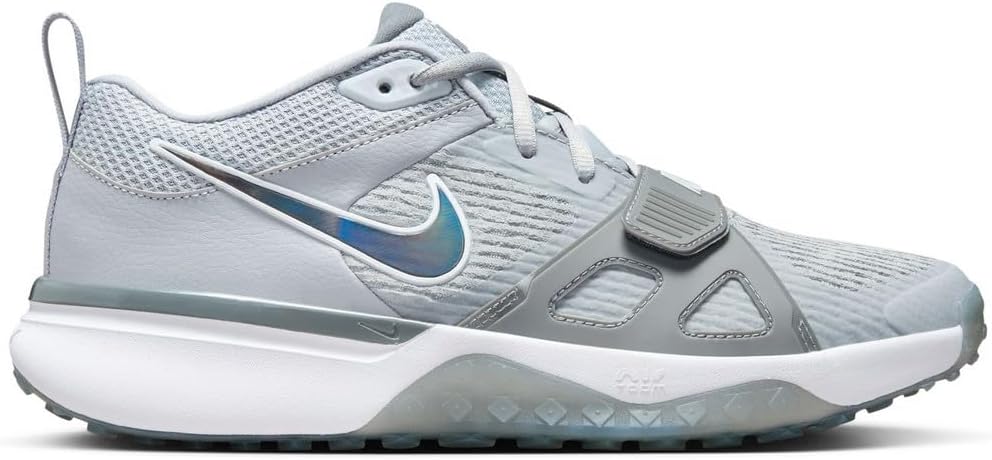Nike Air Zoom Diamond Elite Baseball Turf Shoes SZ 8 Gray | White