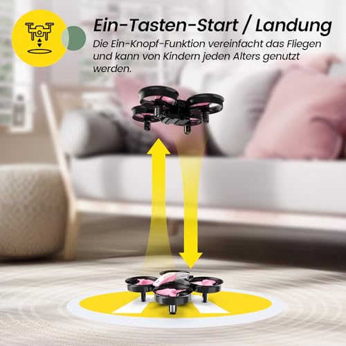 Mini Drone for Kids and Beginners with Auto Hovering, 3D Flips, Red J449