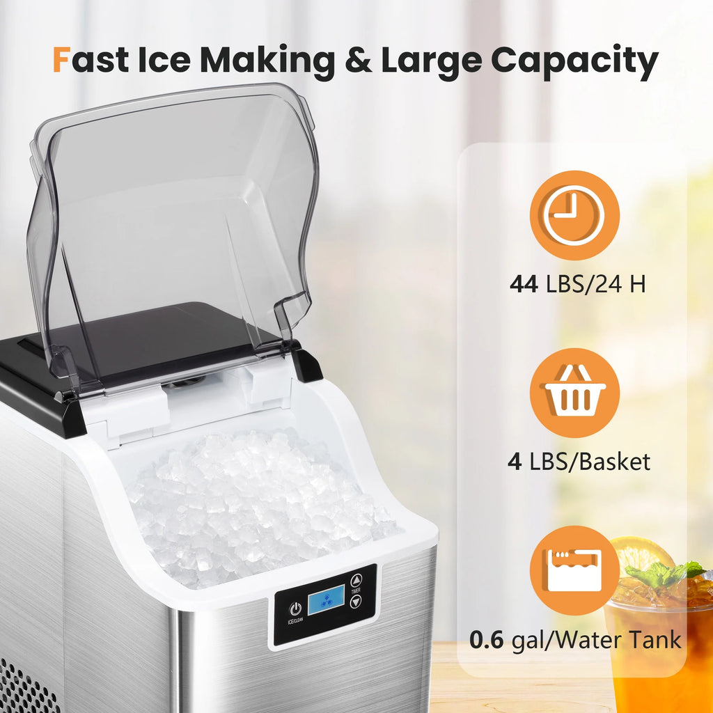 Countertop Ice Maker, Nugget Chewable Soft Ice, Compact V30659