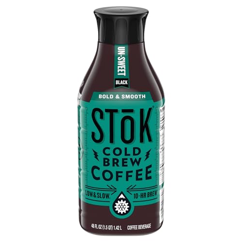 Cold Brew Coffee, Unsweetened Black Coffee, 48 FL OZ B94014