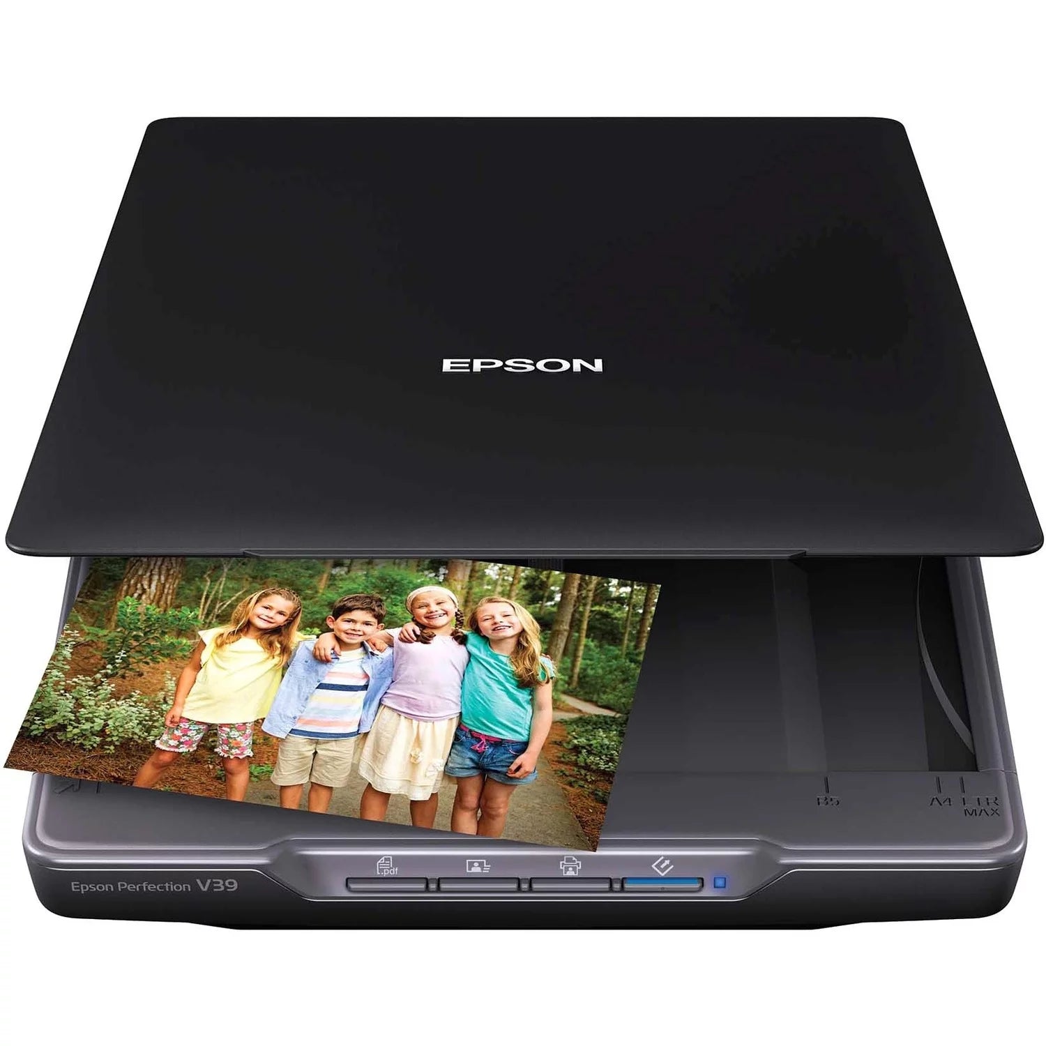 Epson Perfection V39 Color Photo and Document Scanner, 4800 x 4800 dpi, Black
