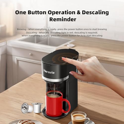 Single Serve Coffee Maker for K Cup and Ground Coffee, Fast Brew, Black L369987